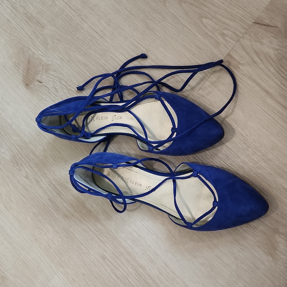 Anne Klein lace up flats